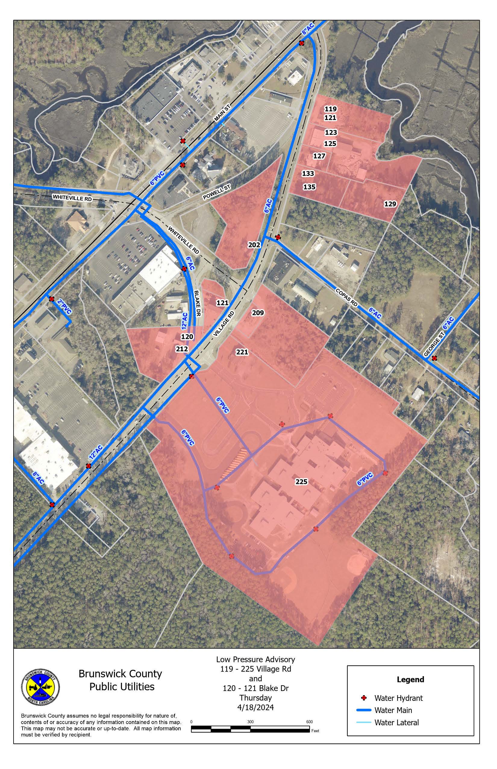 04.18.24- Village Rd and Blake Dr Outage Map