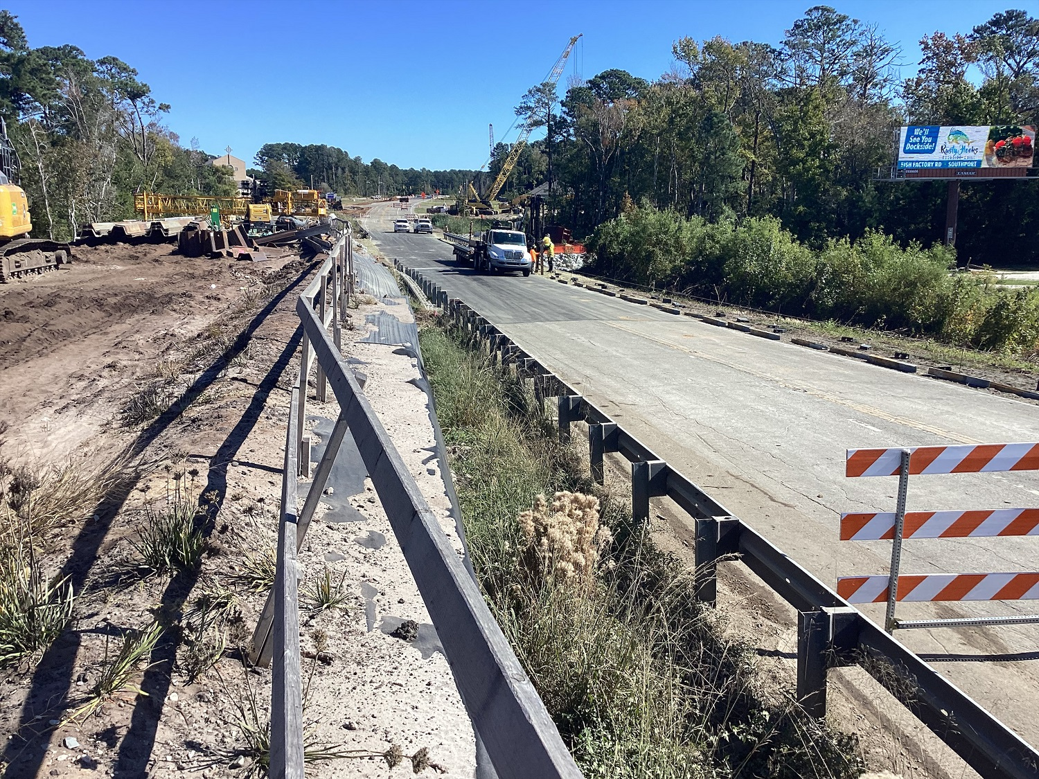 NCDOT plans to reopen the N.C. 211 bridge at Dutchman’s Creek on October 18, 2024.