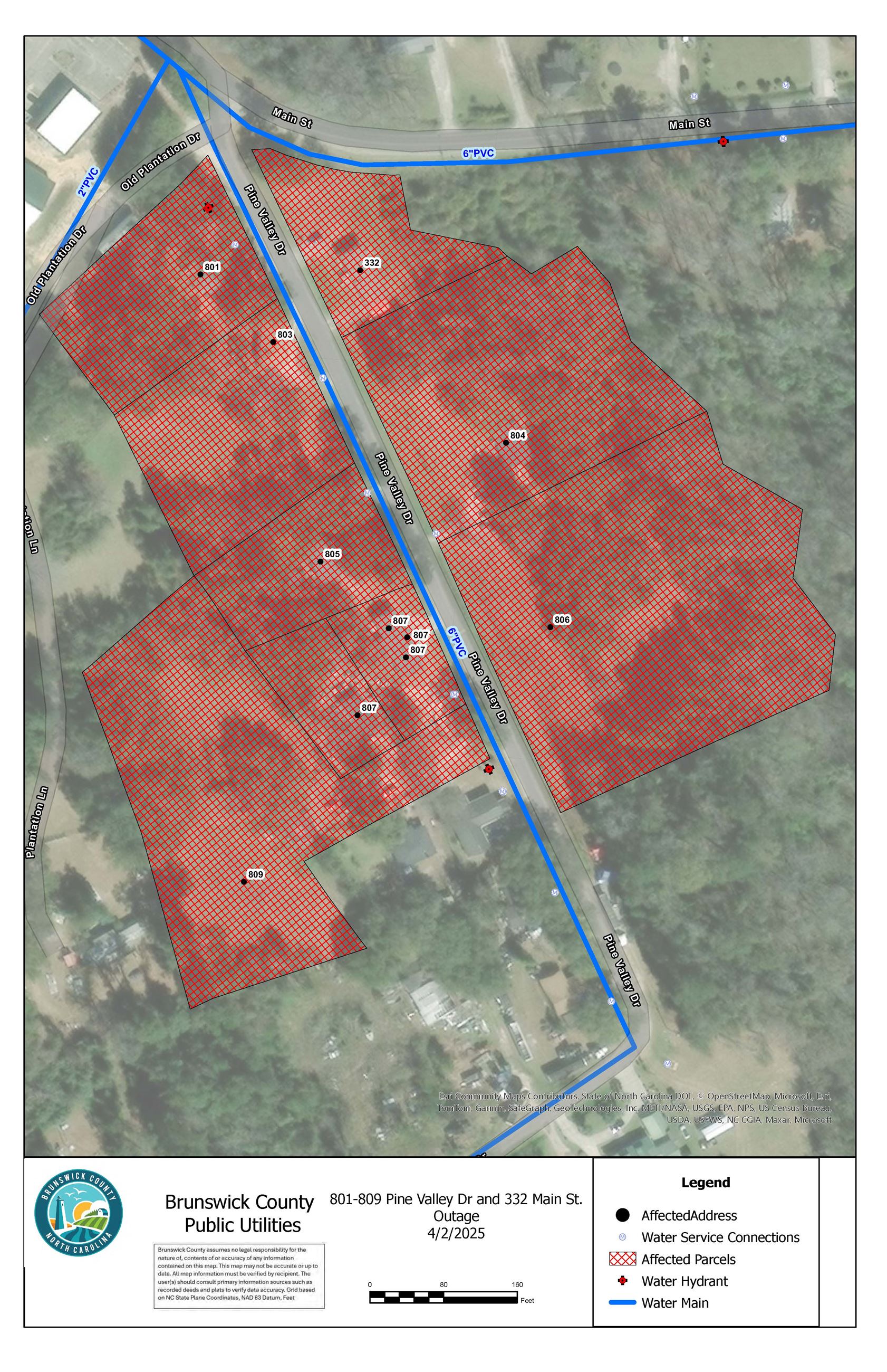 Pine Valley Dr and Main St Outage