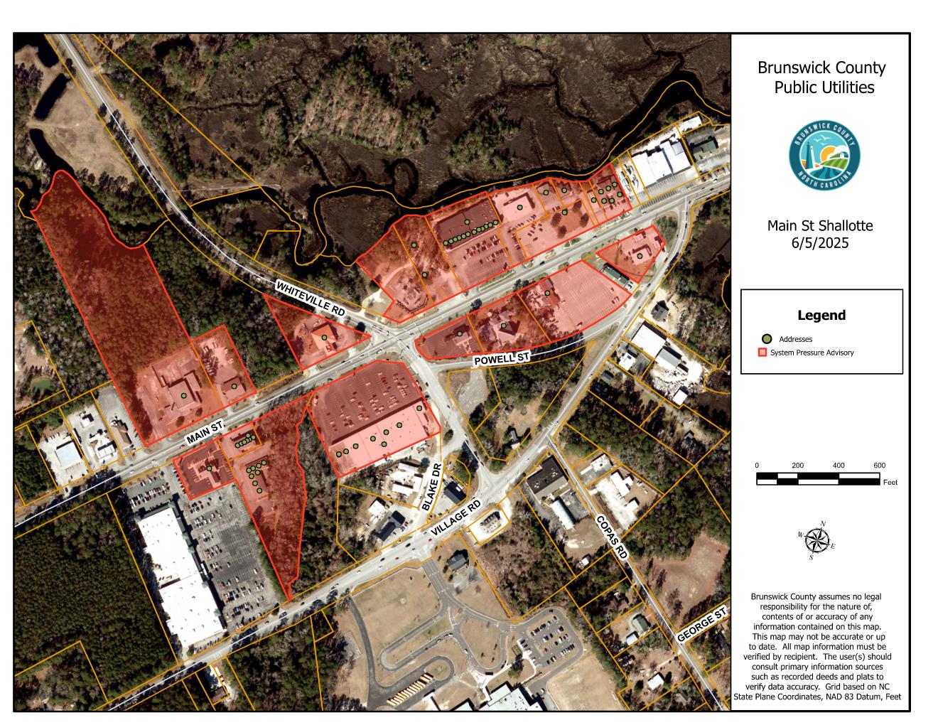 Main St Shallotte Outage