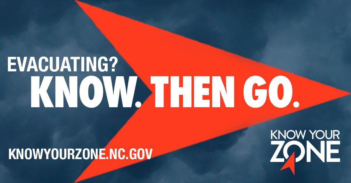 Know Your Zone graphic from the North Carolina Department of Public Safety.